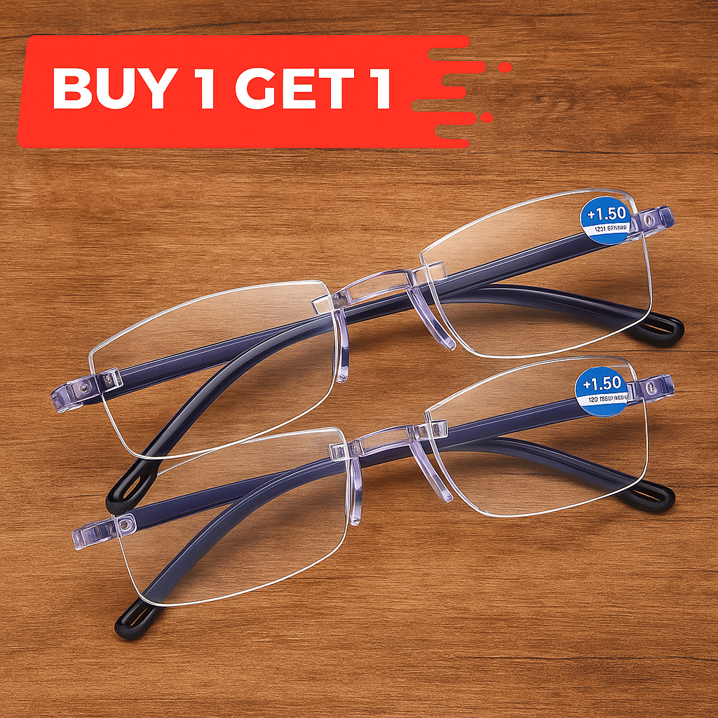 Fadiso Fashion Square Rimless Reading Glasses