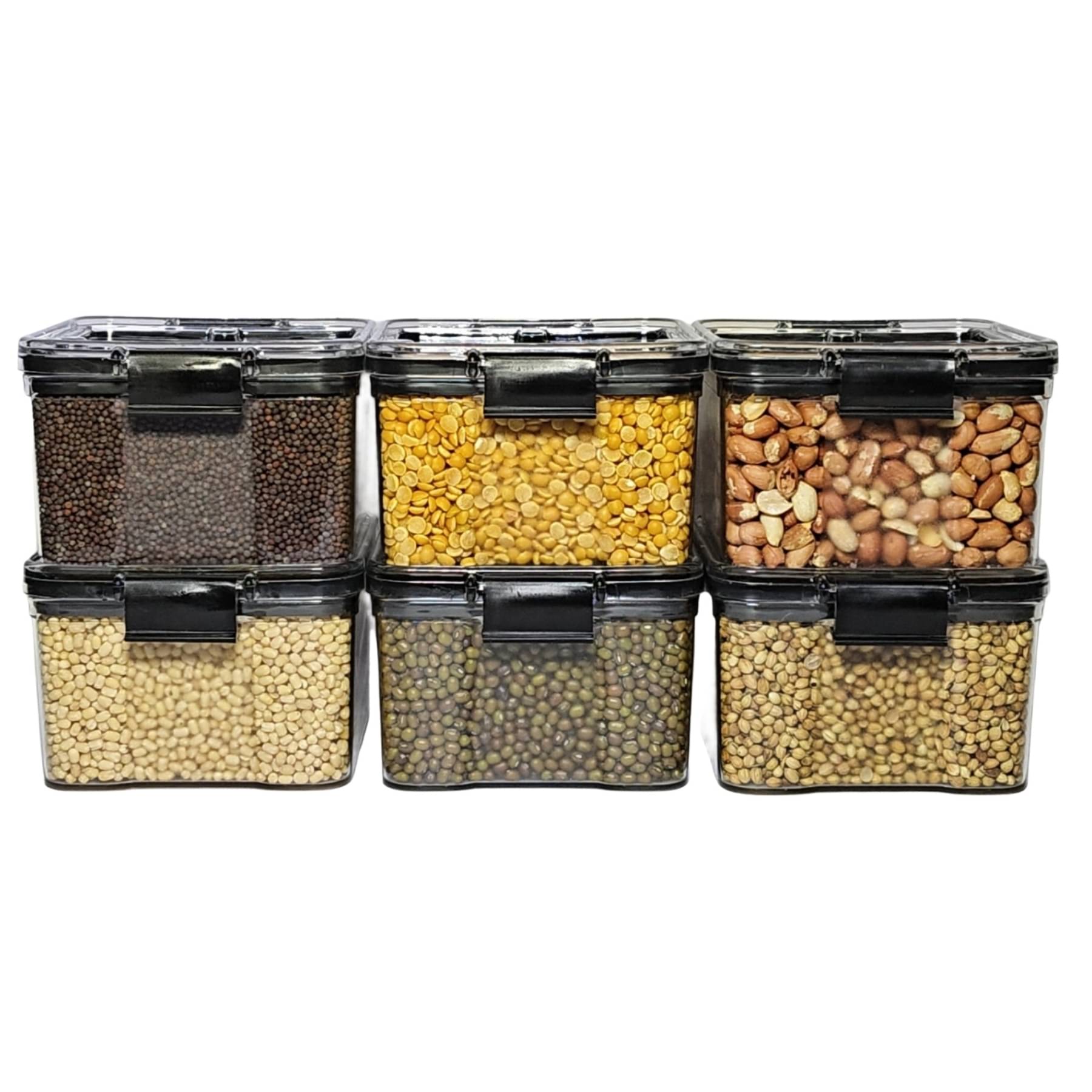     			Floralinternational Plastic Transparent Utility Container ( Set of 6 )
