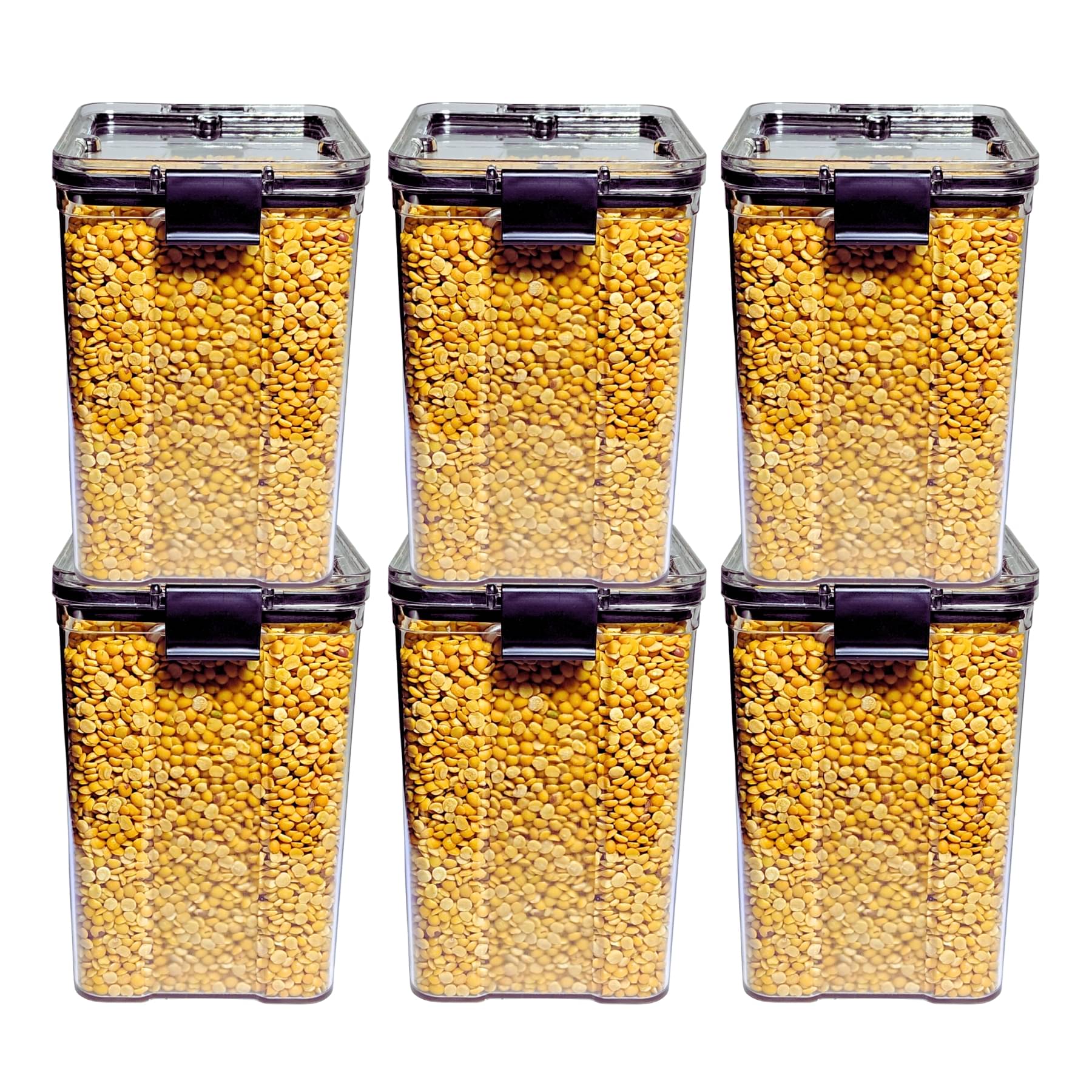     			Floralinternational Plastic Transparent Utility Container ( Set of 6 )