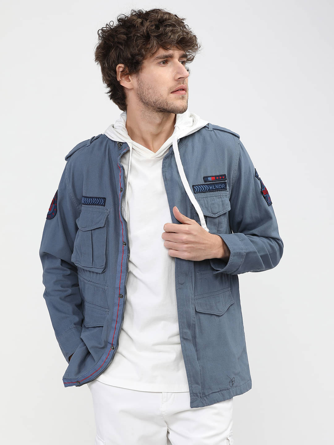 Highlander Cotton Men's Tailored Jacket - Blue ( Pack of 1 ) Highlander Cotton Men's Tailored Jacket - Blue ( Pack of 1 )