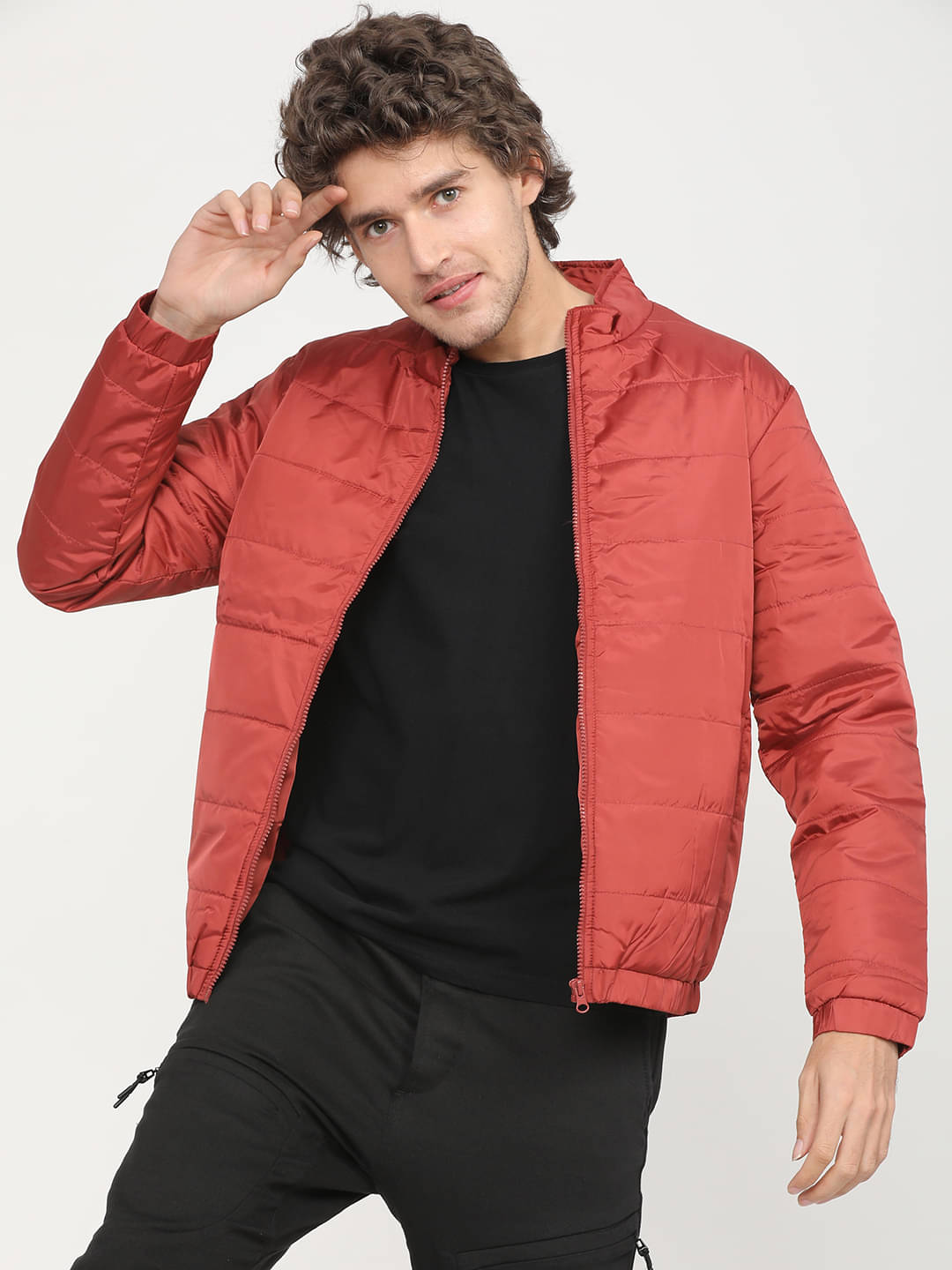 Highlander Polyester Blend Men's Puffer Jacket - Orange ( Pack of 1 ) Highlander Polyester Blend Men's Puffer Jacket - Orange ( Pack of 1 )