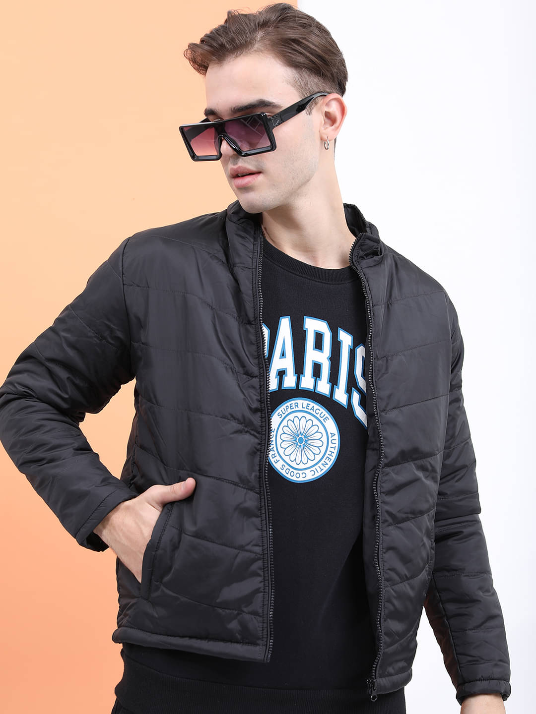 Highlander Polyester Blend Men's Casual Jacket - Black ( Pack of 1 ) Highlander Polyester Blend Men's Casual Jacket - Black ( Pack of 1 )
