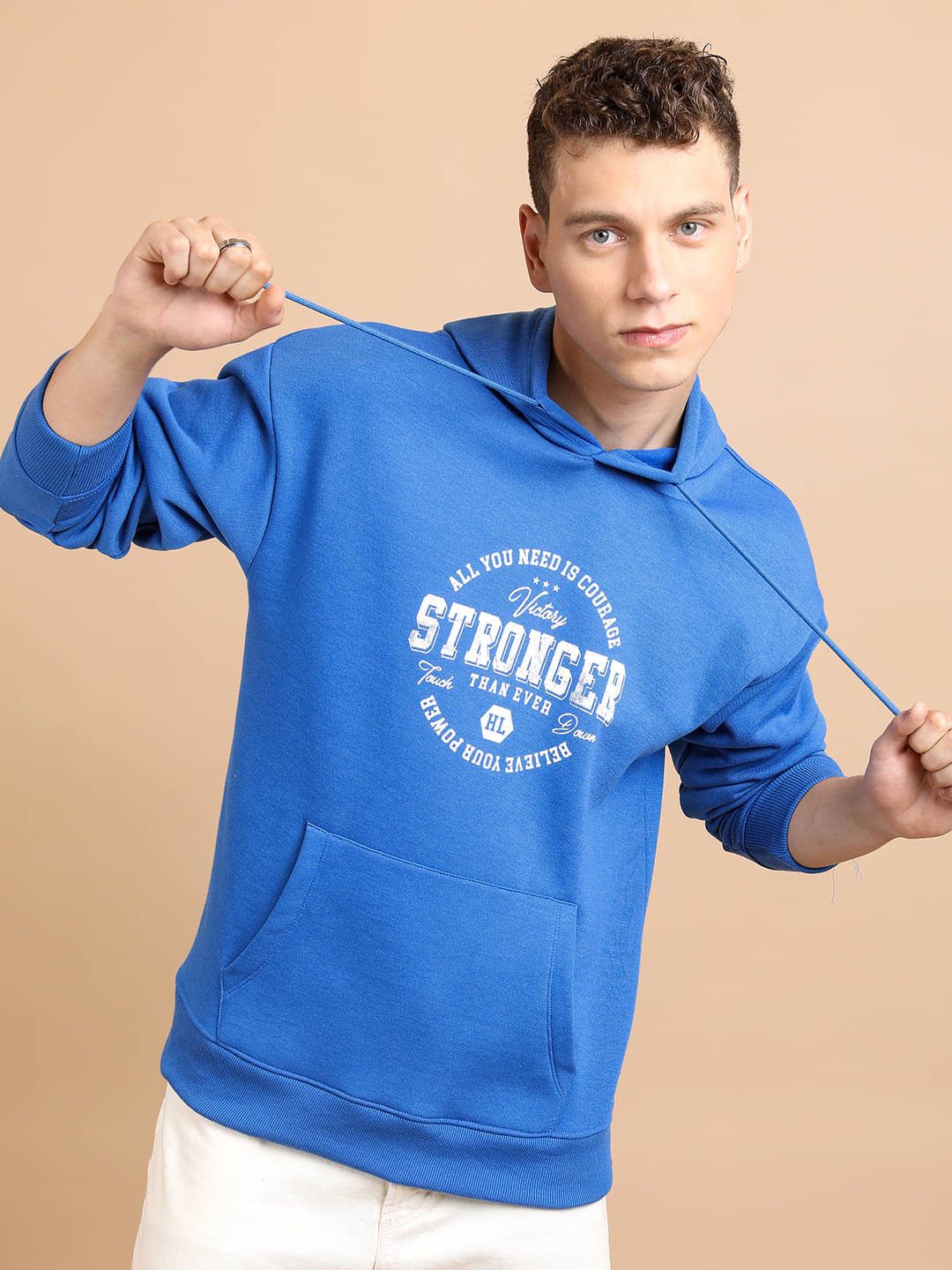 Highlander Polyester Hooded Men's Sweatshirt - Blue ( Pack of 1 ) Highlander Polyester Hooded Men's Sweatshirt - Blue ( Pack of 1 )