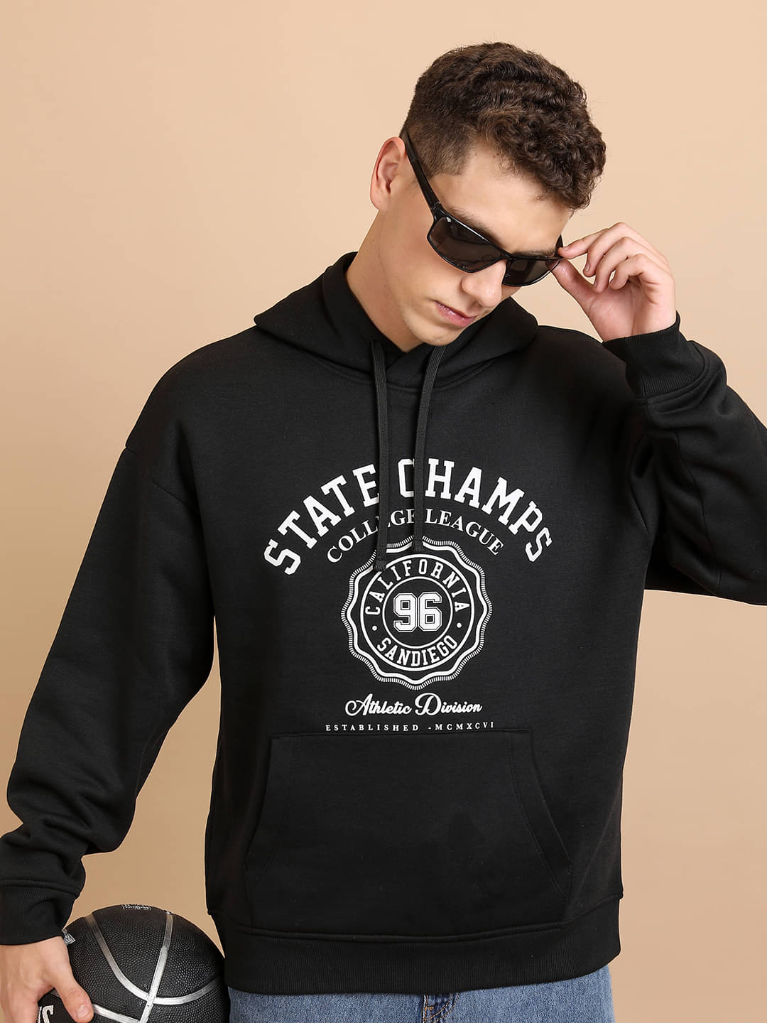     			Highlander Polyester Hooded Men's Sweatshirt - Black ( Pack of 1 )