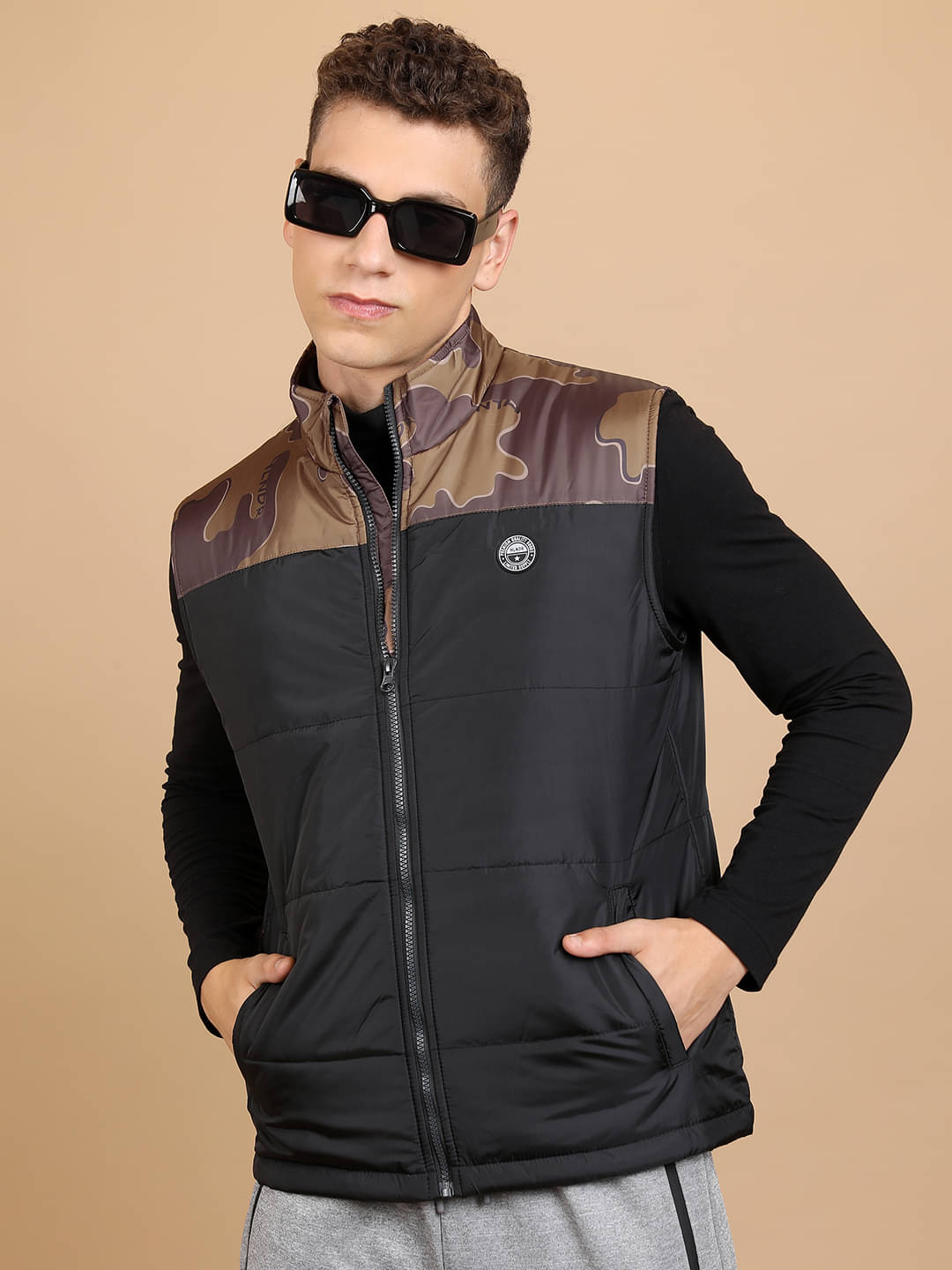     			Highlander Polyester Men's Casual Jacket - Black ( Pack of 1 )