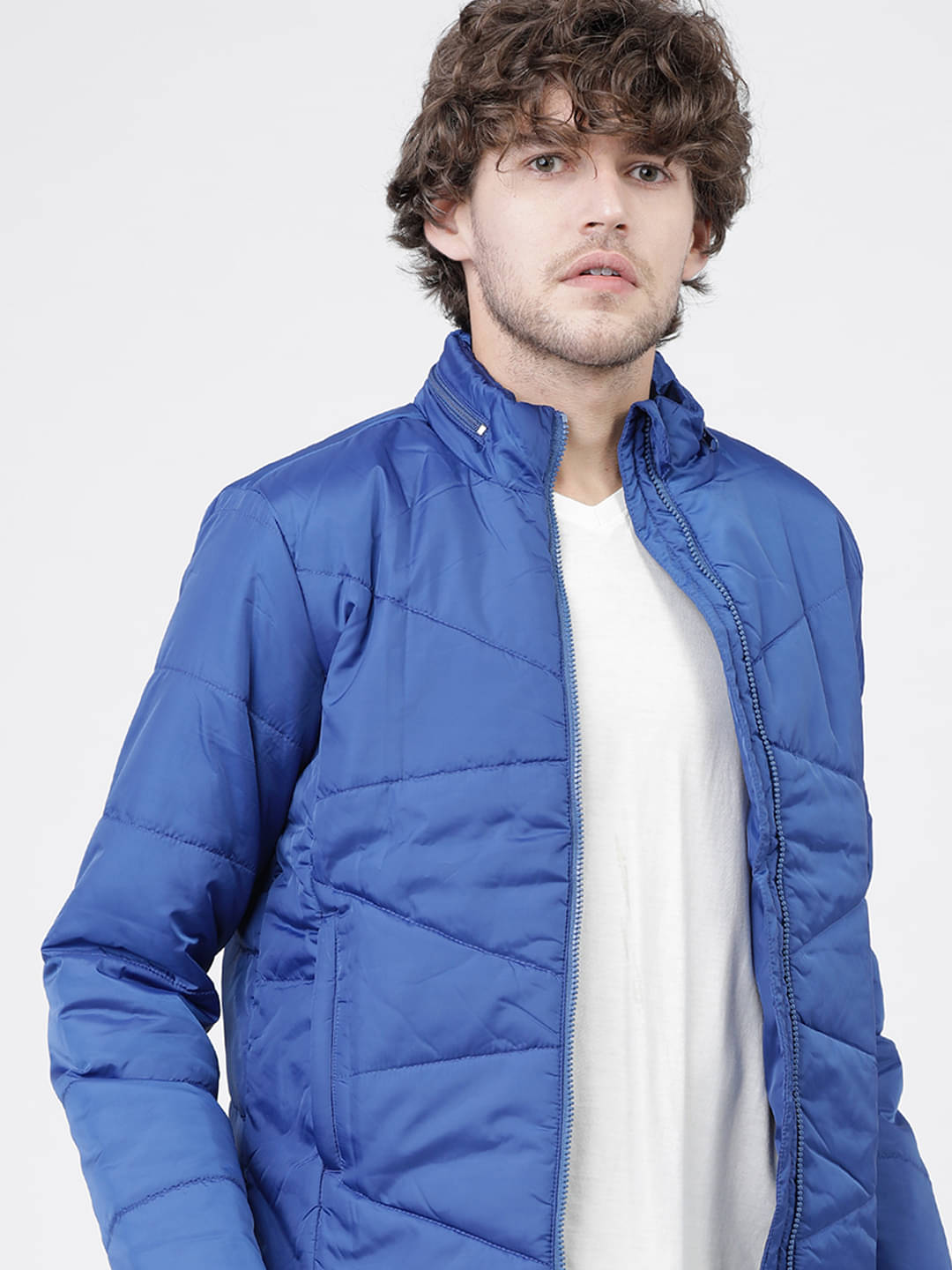     			Highlander Polyester Men's Puffer Jacket - Blue ( Pack of 1 )
