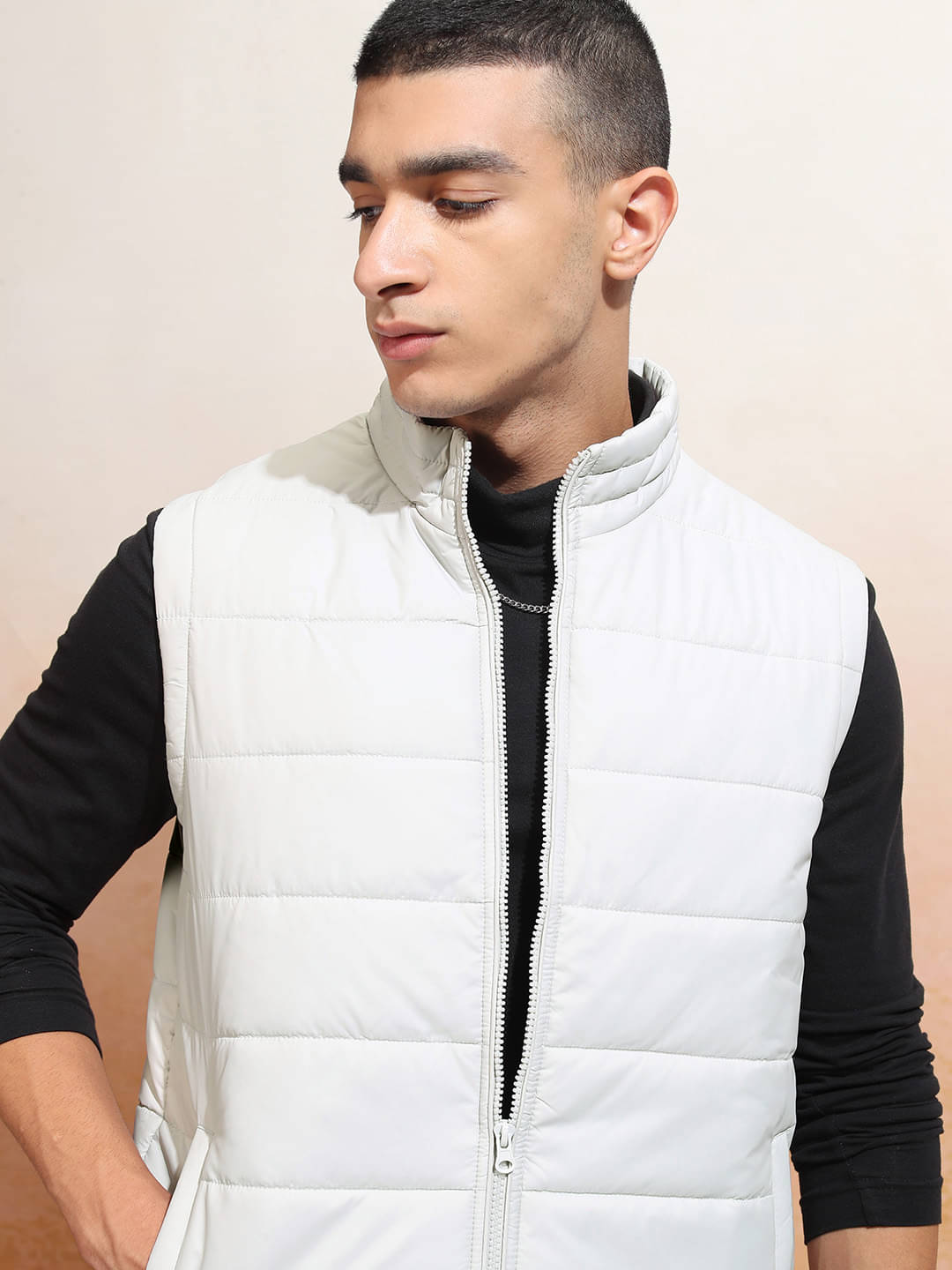     			Highlander Polyester Men's Puffer Jacket - Light Grey ( Pack of 1 )