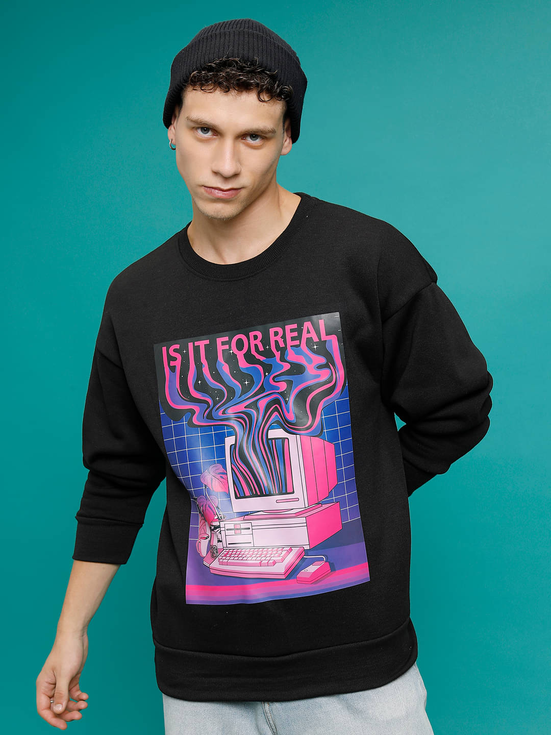     			Highlander Polyester Round Neck Men's Sweatshirt - Black ( Pack of 1 )