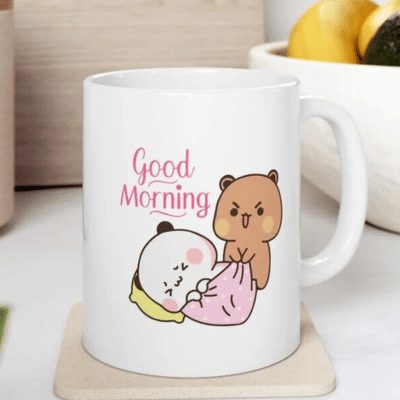     			InShreys Happy Morning Graphic Ceramic Coffee Mug 330 mL ( Pack of 1 )