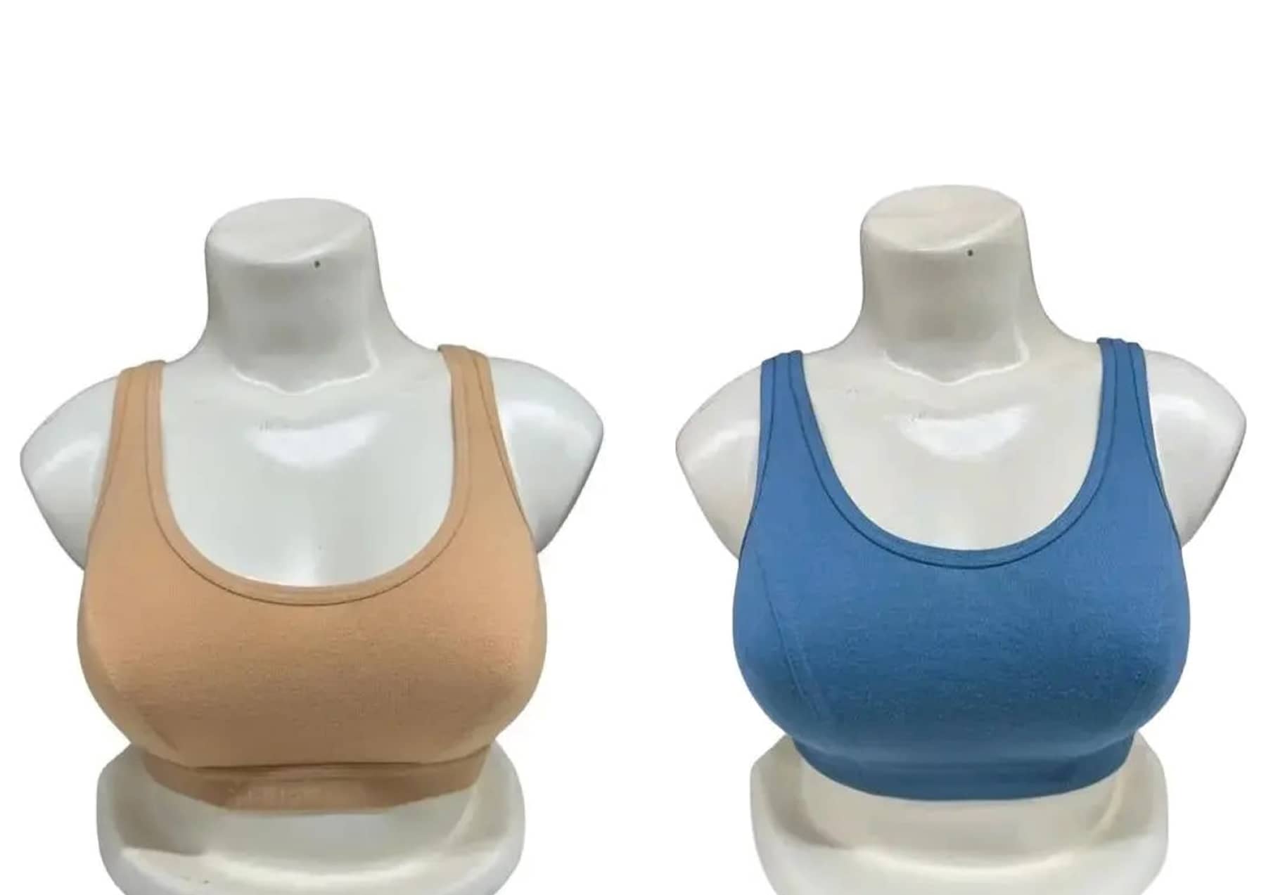 Ishant Blue,Gold Cotton Non Padded Women's Sports Bra ( Pack of 2 )