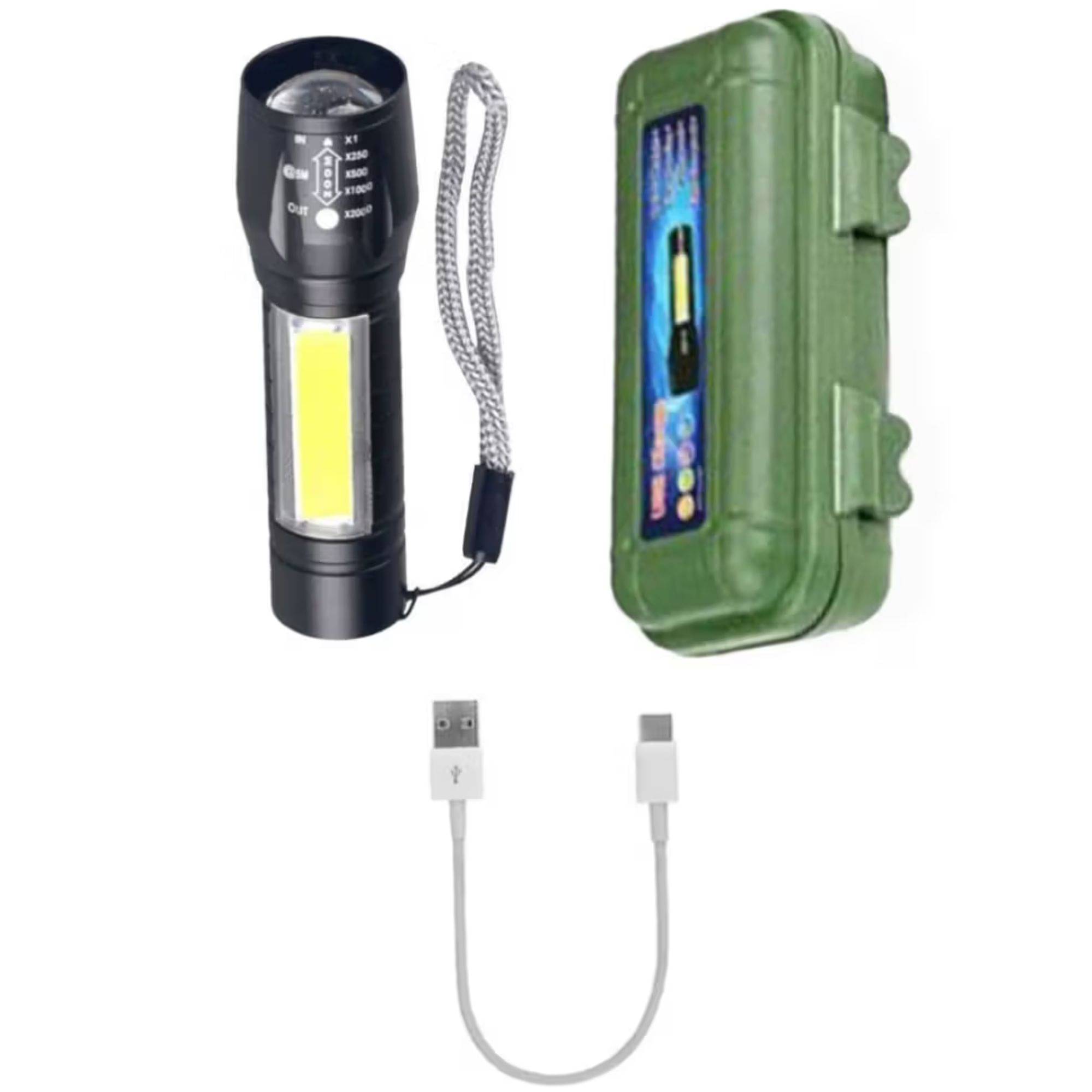     			Kadio - 3W Rechargeable Flashlight Torch ( Pack of 1 )