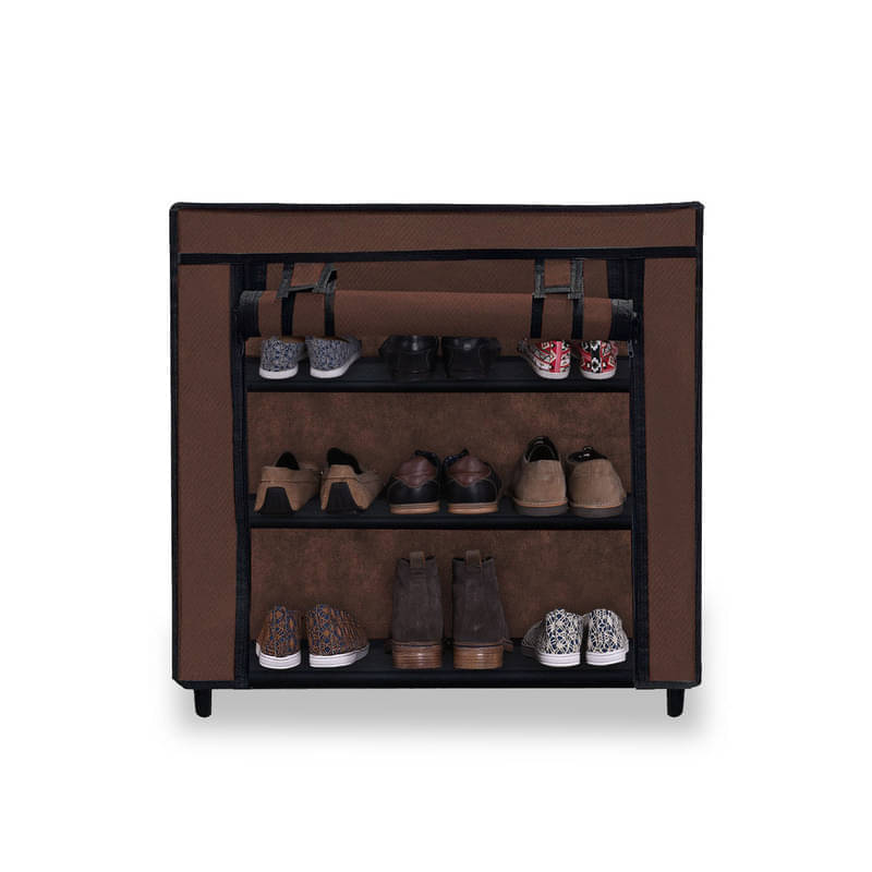 Konline Metal 3 Tier Shoe Rack Brown Konline Metal 3 Tier Shoe Rack Brown