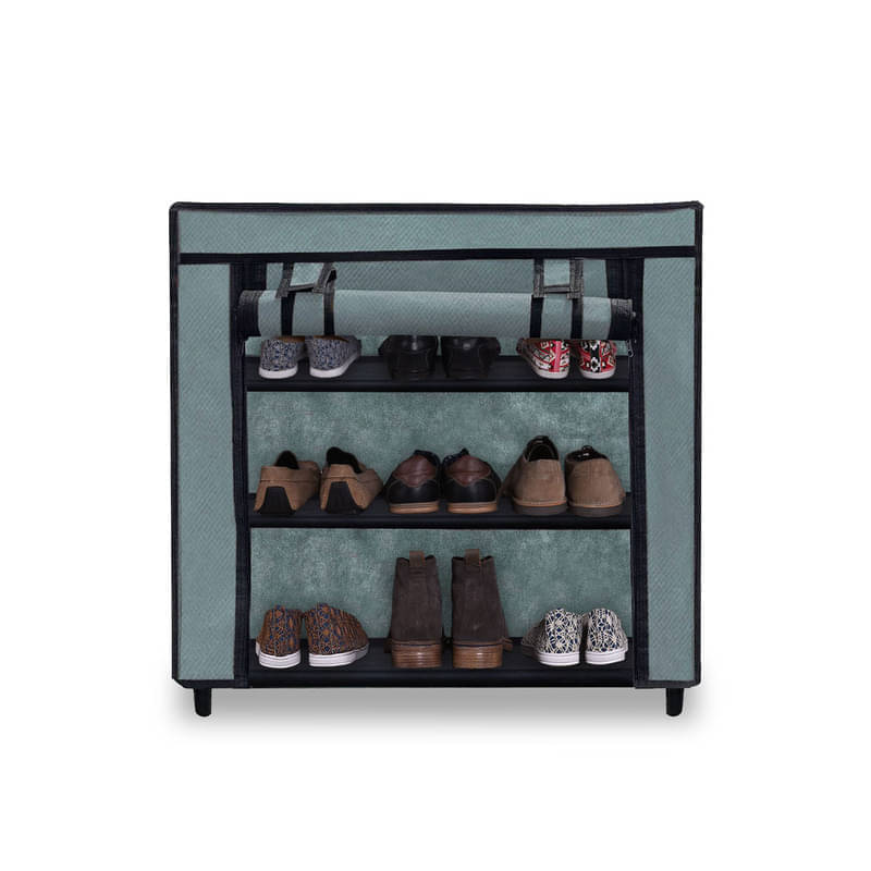     			Konline Metal 3 Tier Shoe Rack Grey