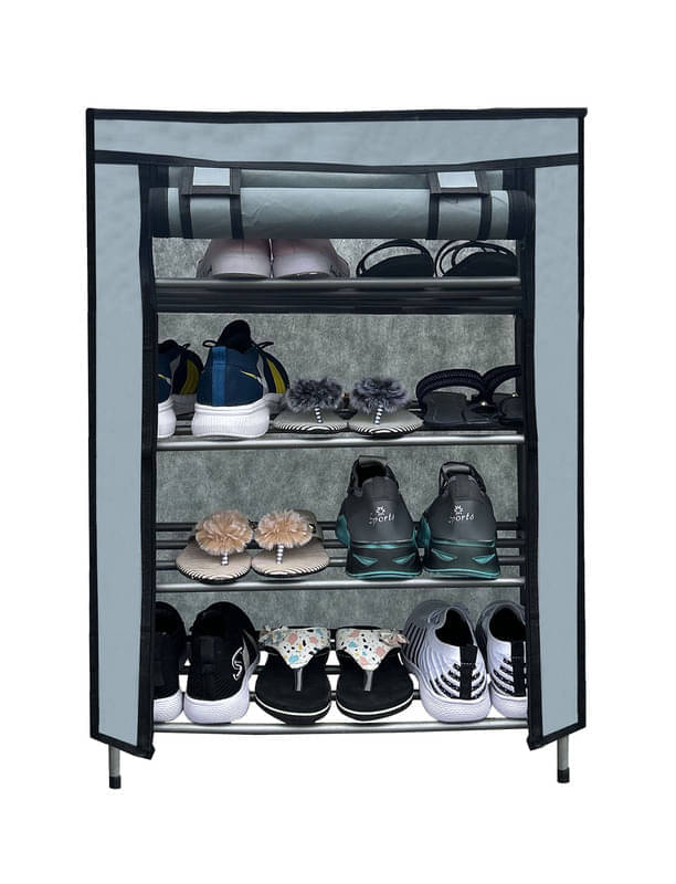 Konline Metal 4 Tier Shoe Rack Grey Konline Metal 4 Tier Shoe Rack Grey