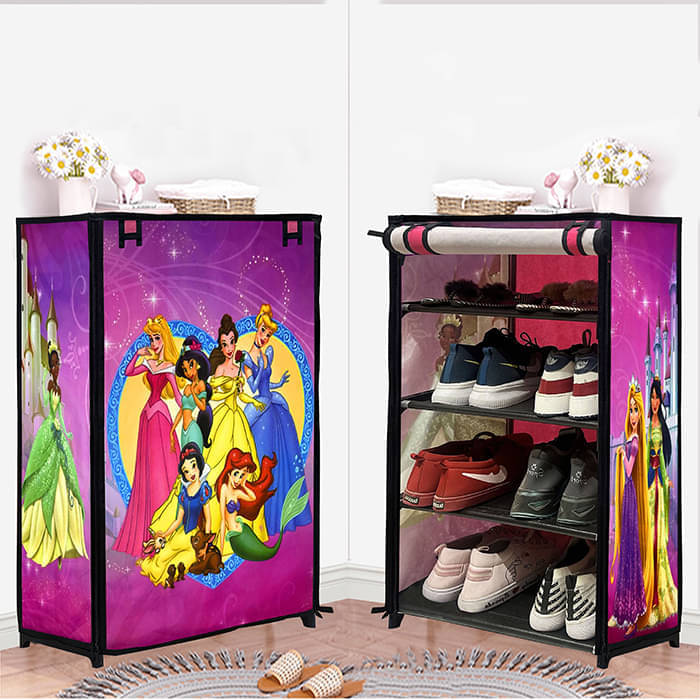     			Konline Metal 4 Tier Shoe Rack Pink