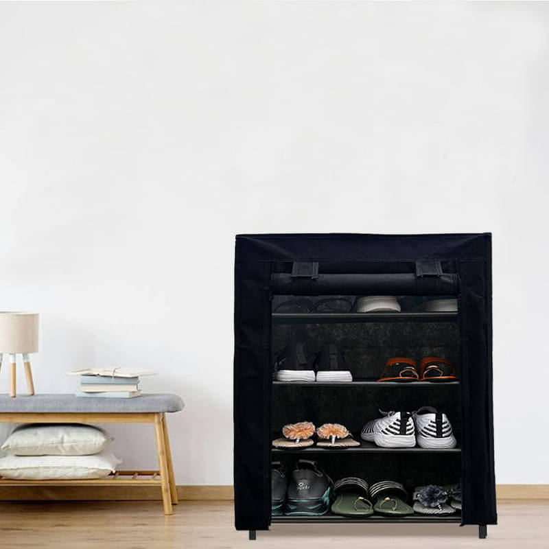 Konline Metal 4 Tier Shoe Rack Black Konline Metal 4 Tier Shoe Rack Black