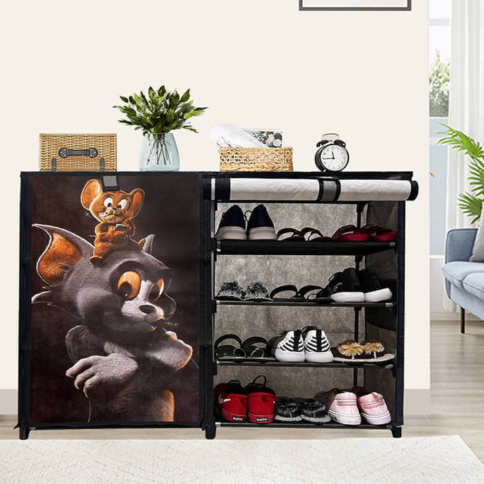     			Konline Metal More Than 5 Tier Shoe Rack Grey