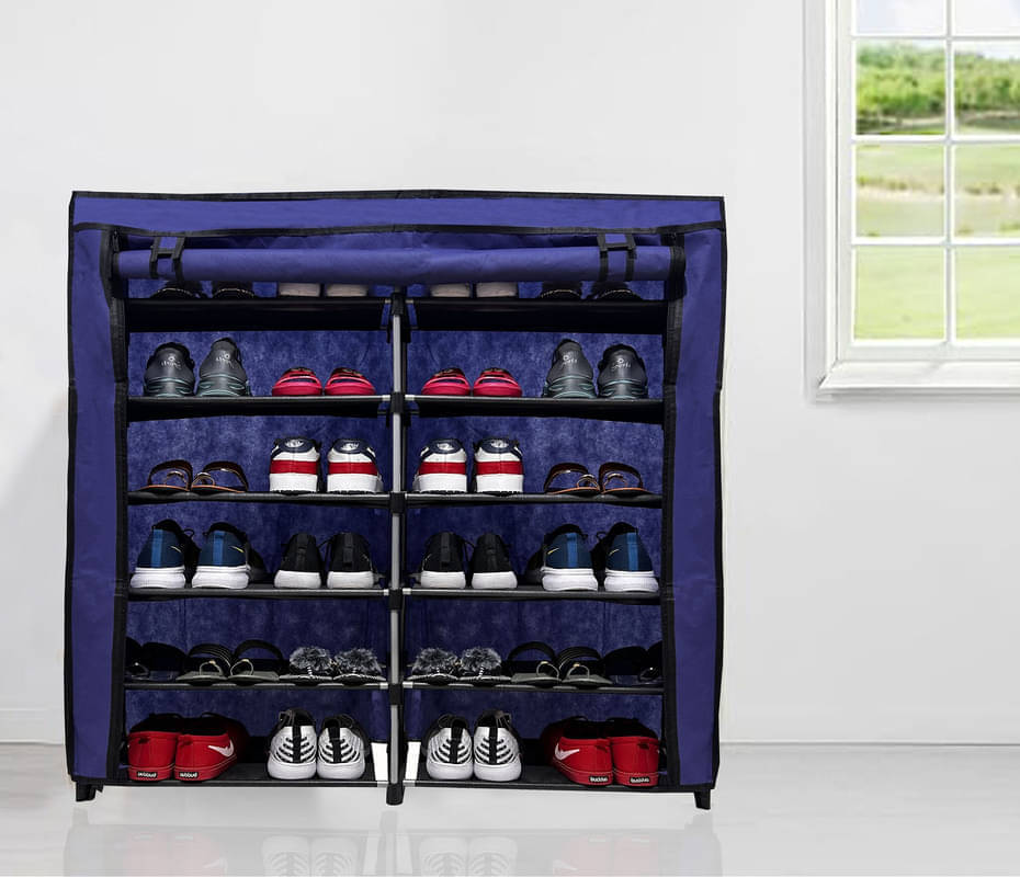 Konline Metal More Than 5 Tier Shoe Rack Blue Konline Metal More Than 5 Tier Shoe Rack Blue