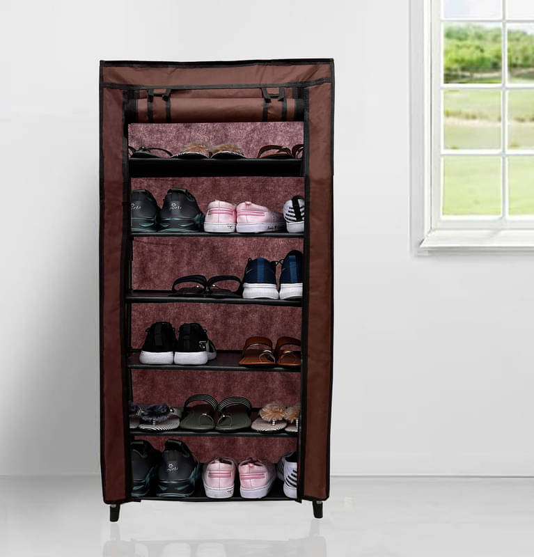    			Konline Metal More Than 5 Tier Shoe Rack Brown