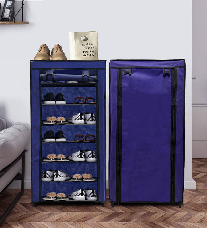 Konline Metal More Than 5 Tier Shoe Rack Blue Konline Metal More Than 5 Tier Shoe Rack Blue