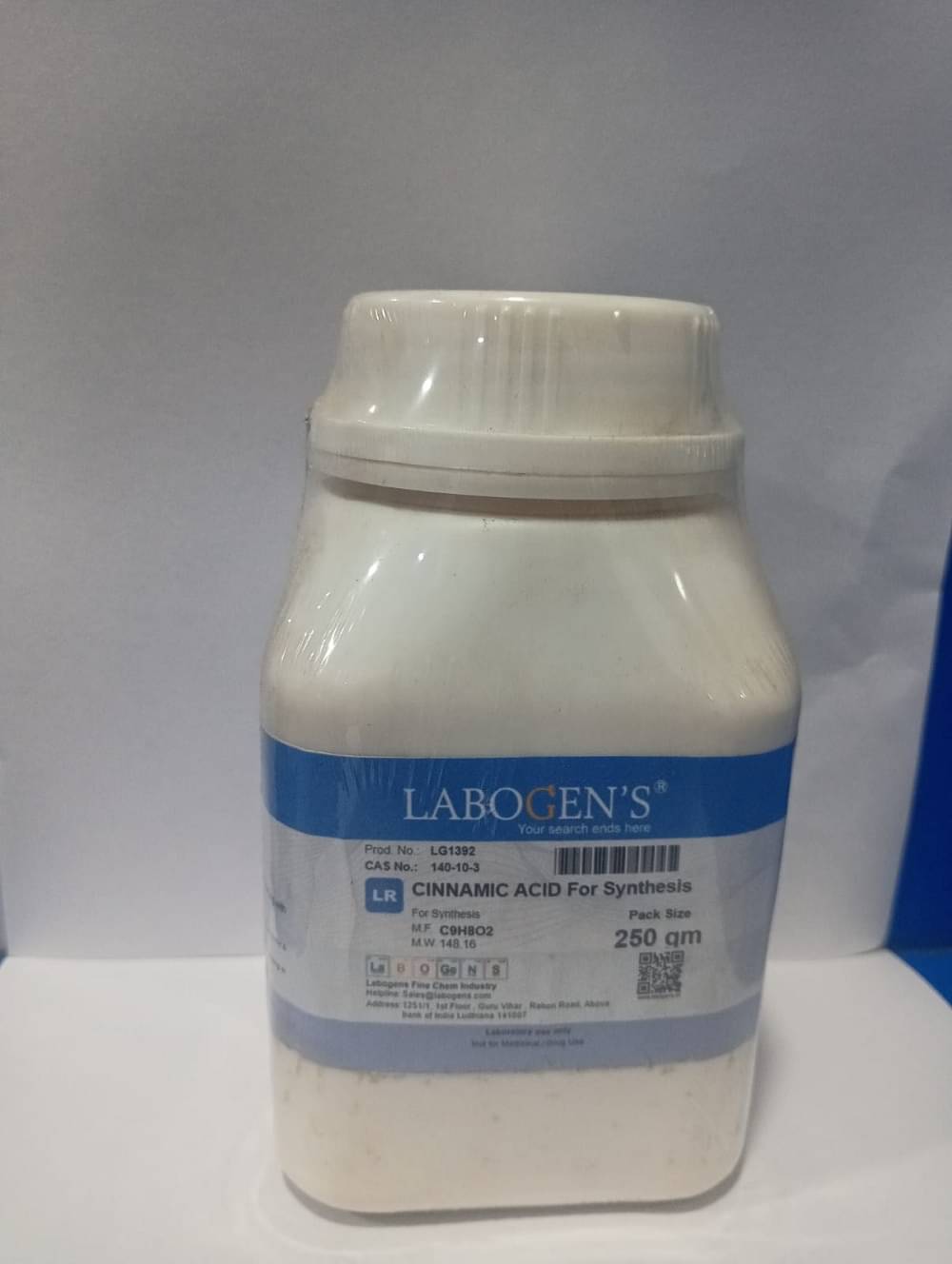     			LABOGENS CINNAMIC ACID FOR SYNTHESIS 250GM
