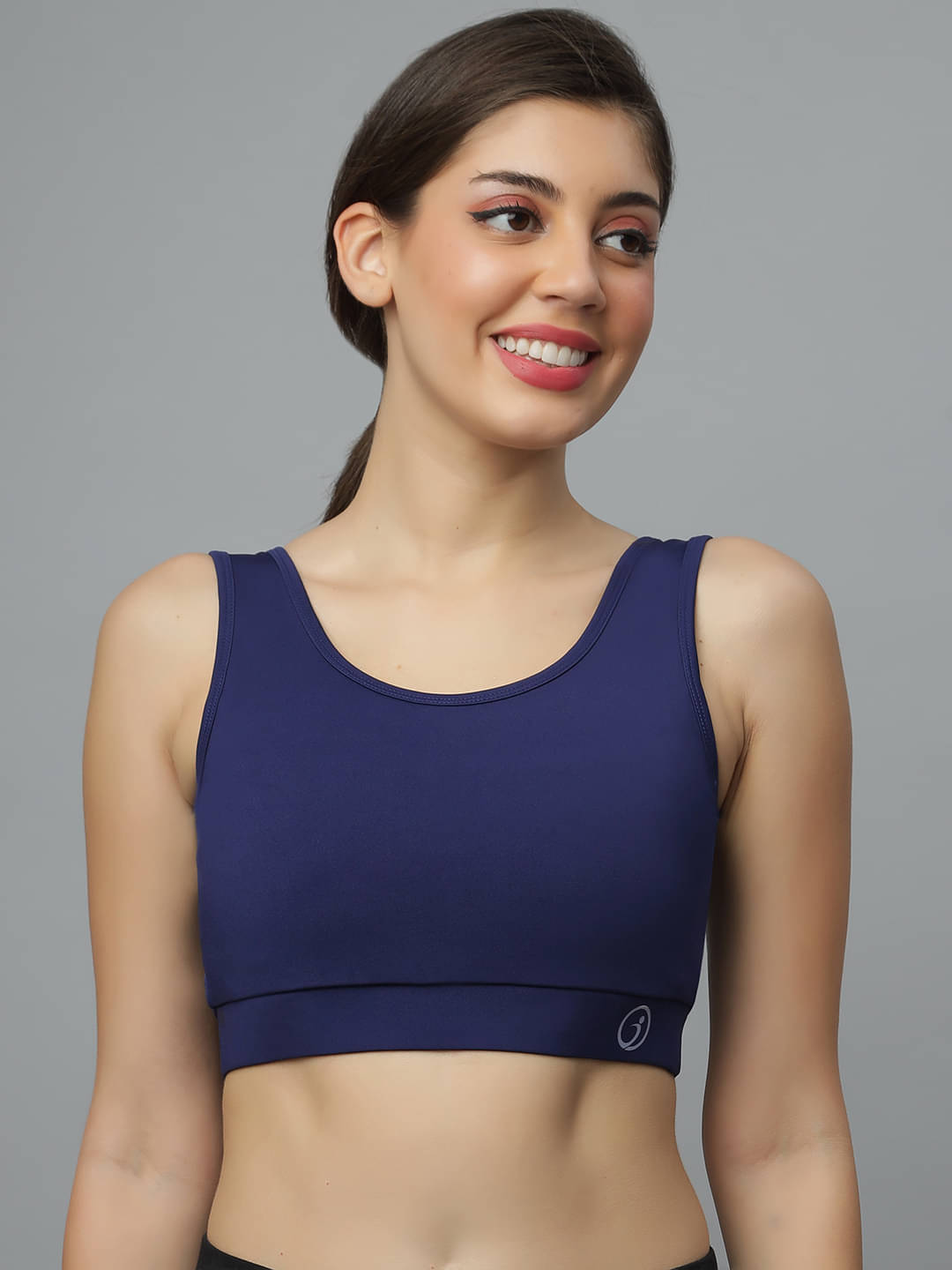     			LUXORA Blue Polyester Removable Padding Women's Sports Bra ( Pack of 1 )