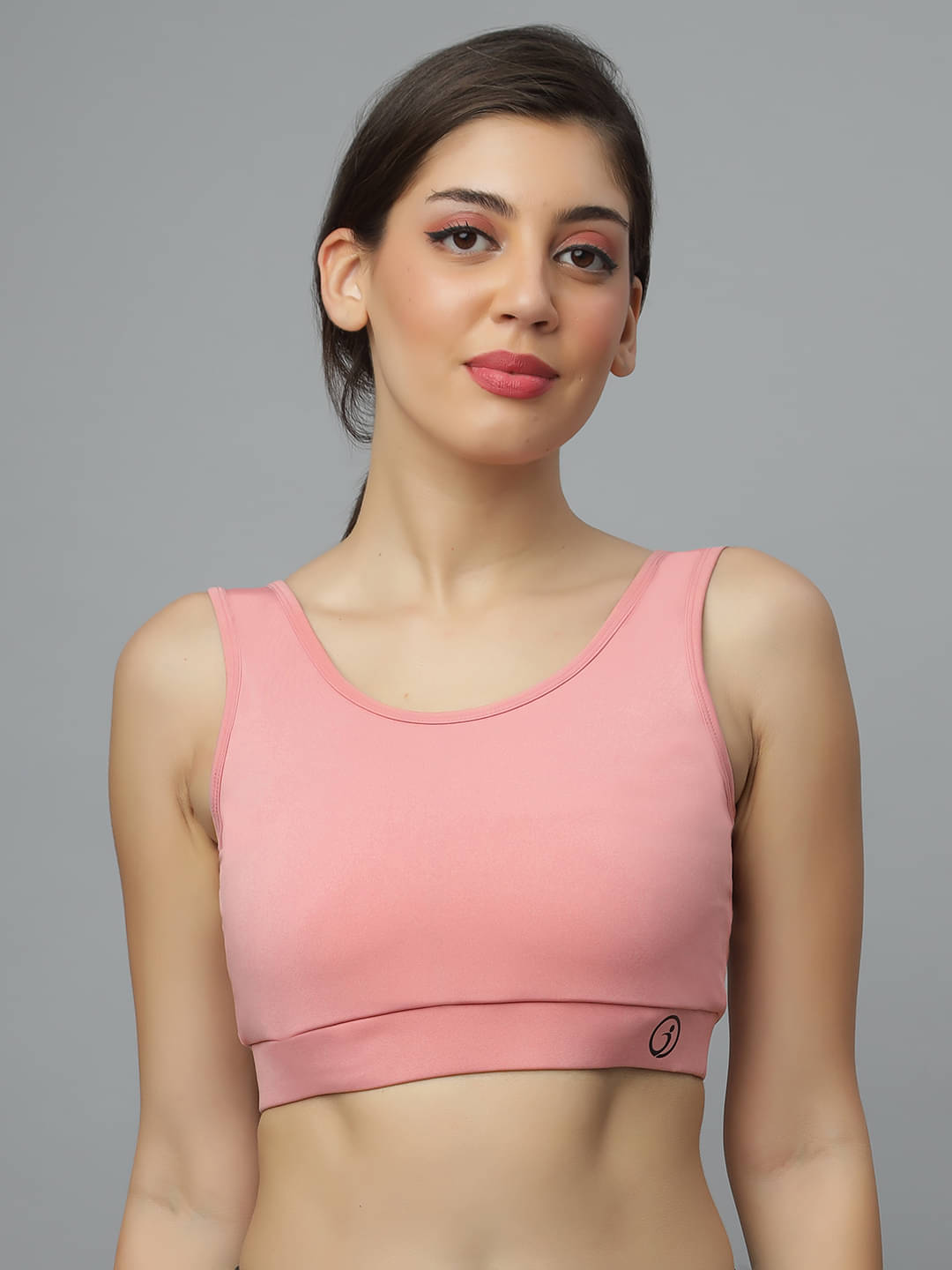     			LUXORA Pink Polyester Removable Padding Women's Sports Bra ( Pack of 1 )