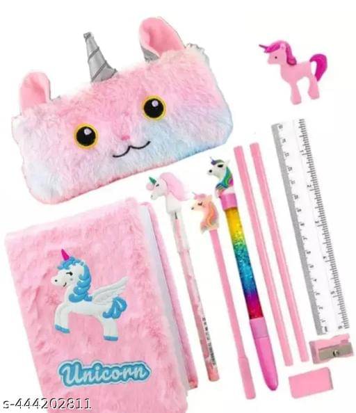     			Large Capacity BTS Cover Pencil Case with Mini Diary School Supply Organizer for Students, Girls and Women Stationery Box, Cosmetic Zip Pouch Bag (1 Unit)