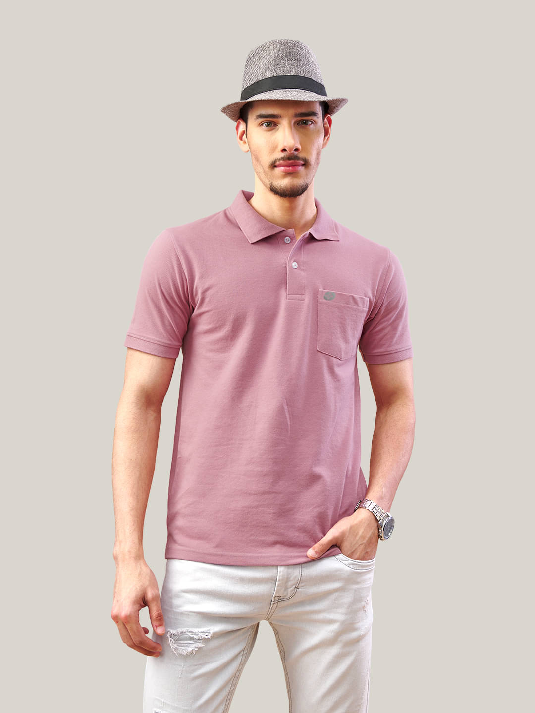 Lux Nitro Men Cotton Regular Fit Solid Polo T Shirt ( Coral ) Lux Nitro Men Cotton Regular Fit Solid Polo T Shirt ( Coral )