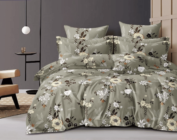     			NeLeo Poly Cotton 1 Double King Bedsheet with 2 Pillow Covers ( Green )
