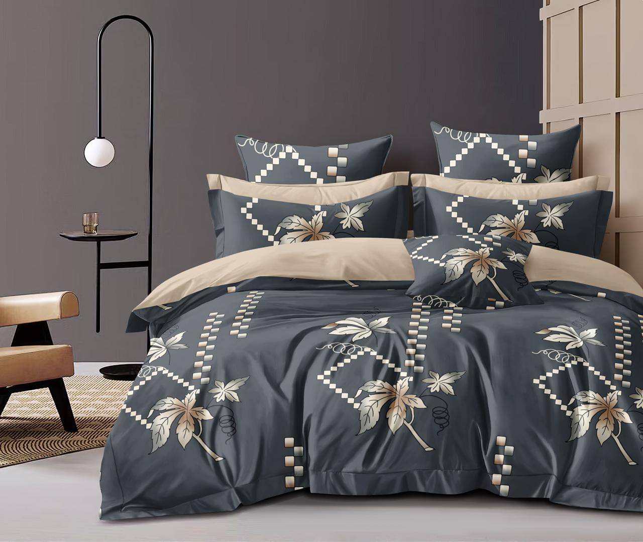 NeLeo Poly Cotton 1 Double King Bedsheet with 2 Pillow Covers ( Grey ) NeLeo Poly Cotton 1 Double King Bedsheet with 2 Pillow Covers ( Grey )