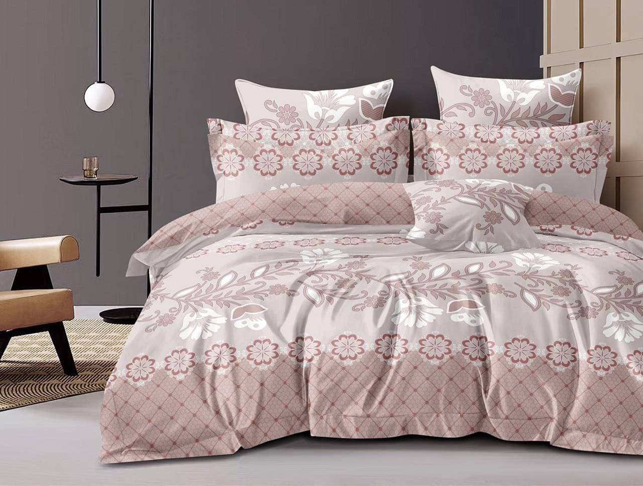     			NeLeo Poly Cotton 1 Double King Bedsheet with 2 Pillow Covers ( Peach )