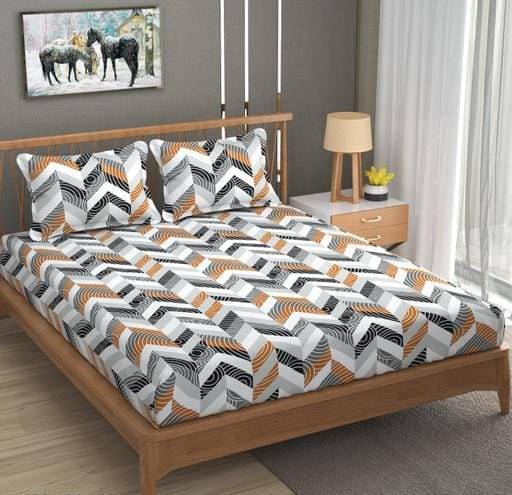 NeLeo Poly Cotton Abstract Fitted 1 Bedsheet with 2 Pillow Covers ( King Size ) - Multi NeLeo Poly Cotton Abstract Fitted 1 Bedsheet with 2 Pillow Covers ( King Size ) - Multi