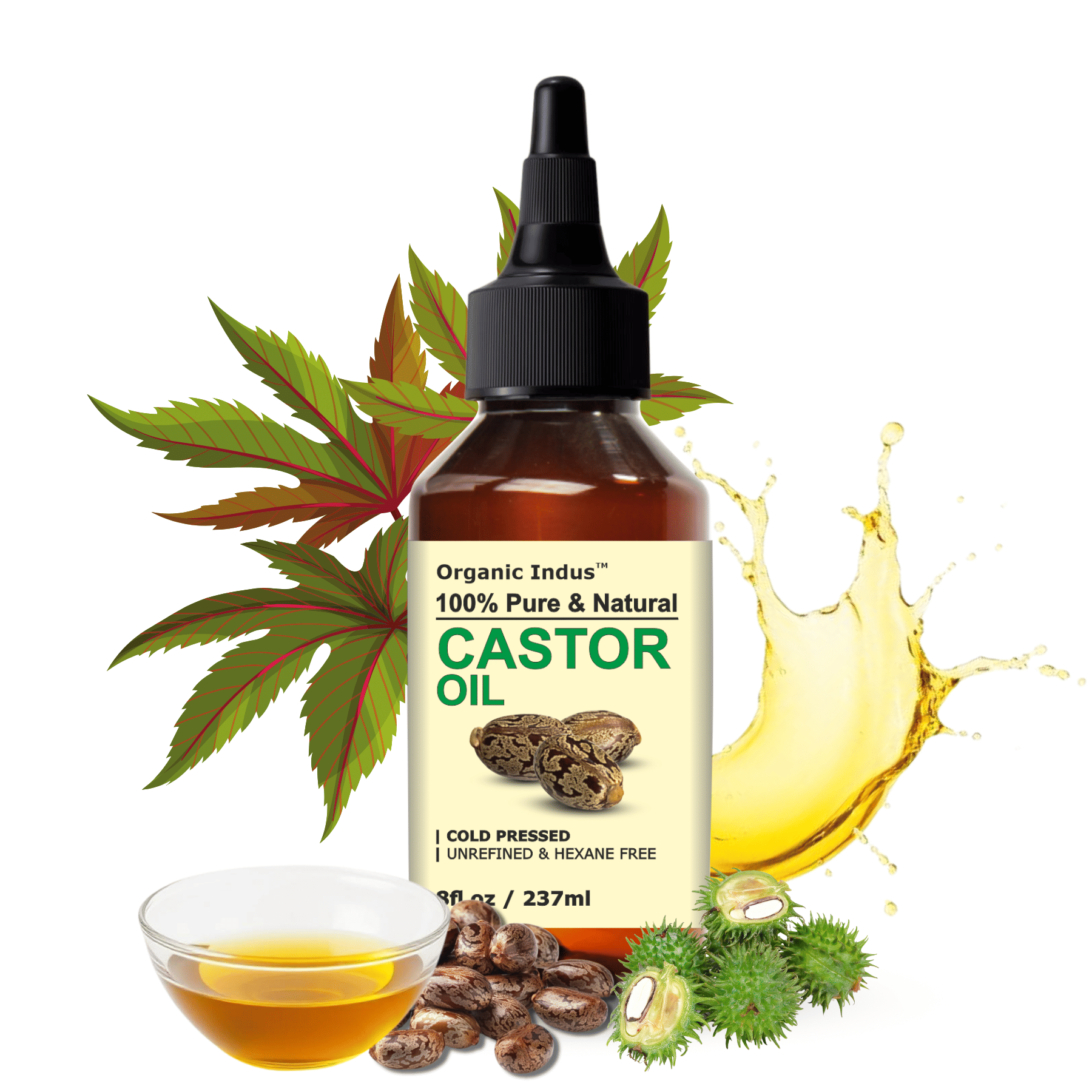 ORGANIC INDUS Hair Growth Castor Oil 220 ml ( Pack of 2 ) ORGANIC INDUS Hair Growth Castor Oil 220 ml ( Pack of 2 )
