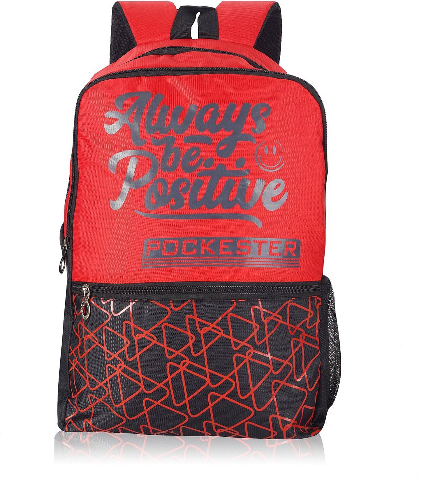     			Pockester 35 Ltrs Polyester Backpack *For Boys & Girls ( Red )