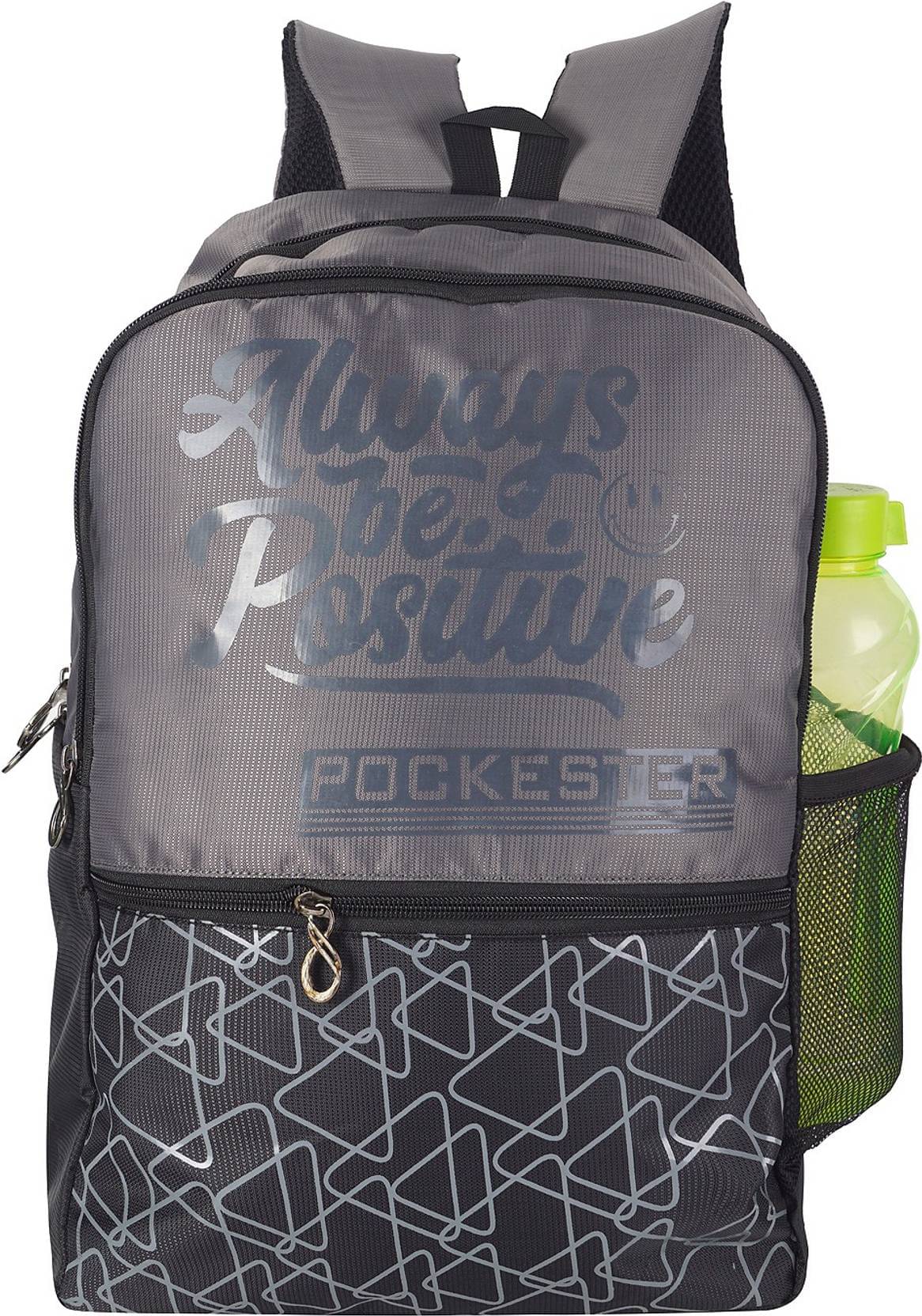     			Pockester 35 Ltrs Polyester Backpack *For Boys & Girls ( Grey )
