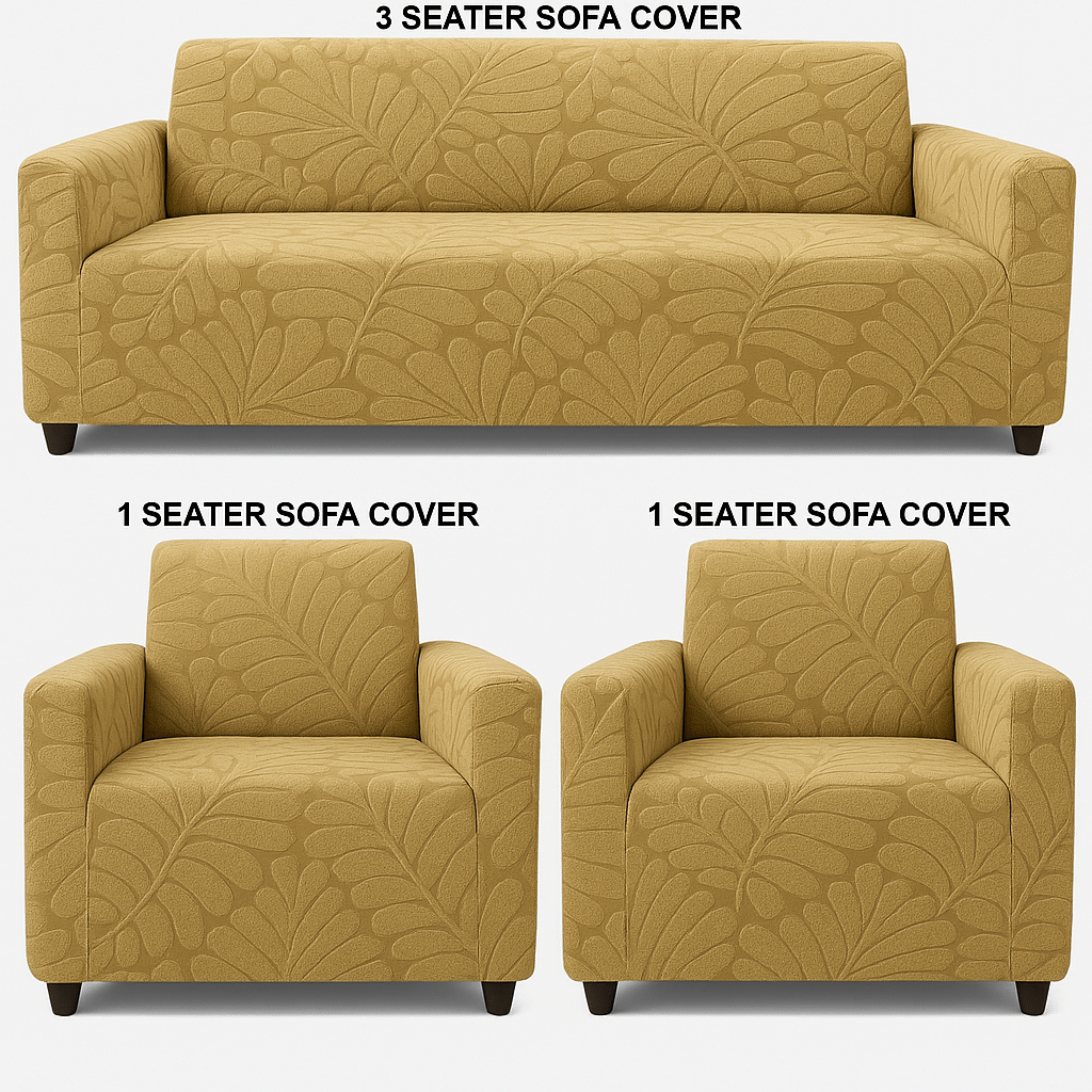     			Quirky Home 5 Seater Polyester Sofa Cover Set ( Pack of 1 )