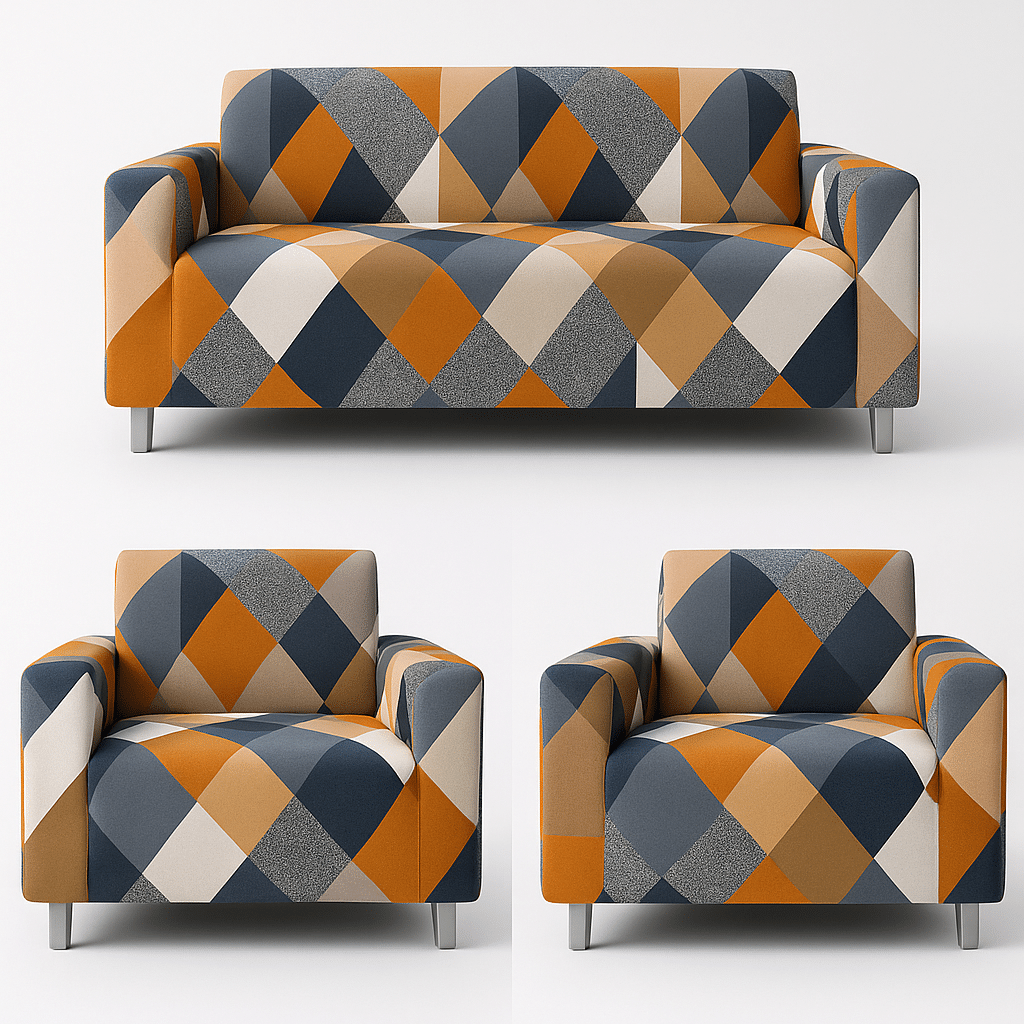     			Quirky Home 5 Seater Polyester Sofa Cover ( Pack of 1 )