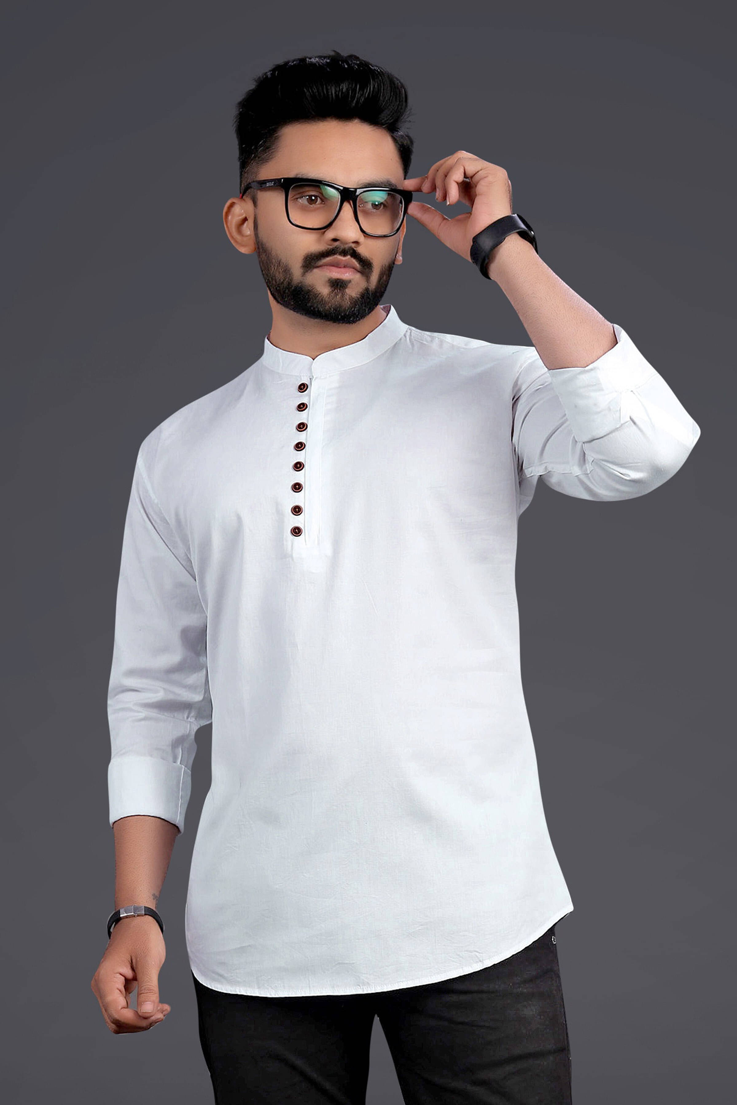SPOQUE White Cotton Men's Regular Kurta ( Pack of 1 ) SPOQUE White Cotton Men's Regular Kurta ( Pack of 1 )