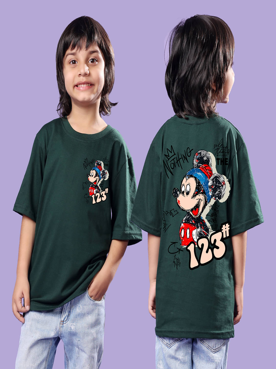     			SWIFTLY Pack of 1 Boys Cotton T-Shirt ( Dark Green )