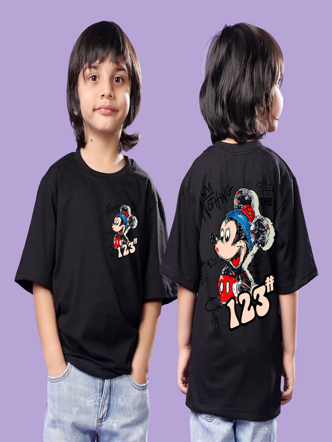    			SWIFTLY Pack of 1 Boys Cotton T-Shirt ( Black )