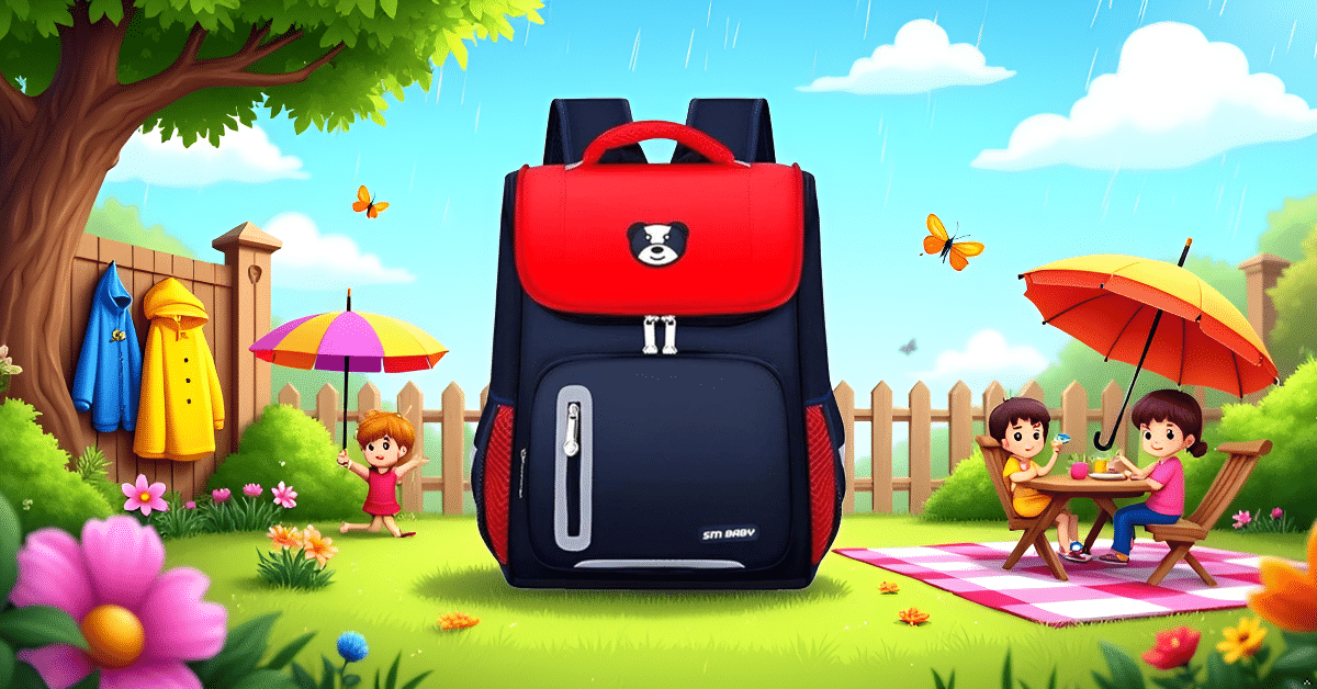     			Sageware Red Polyester Backpack For Kids