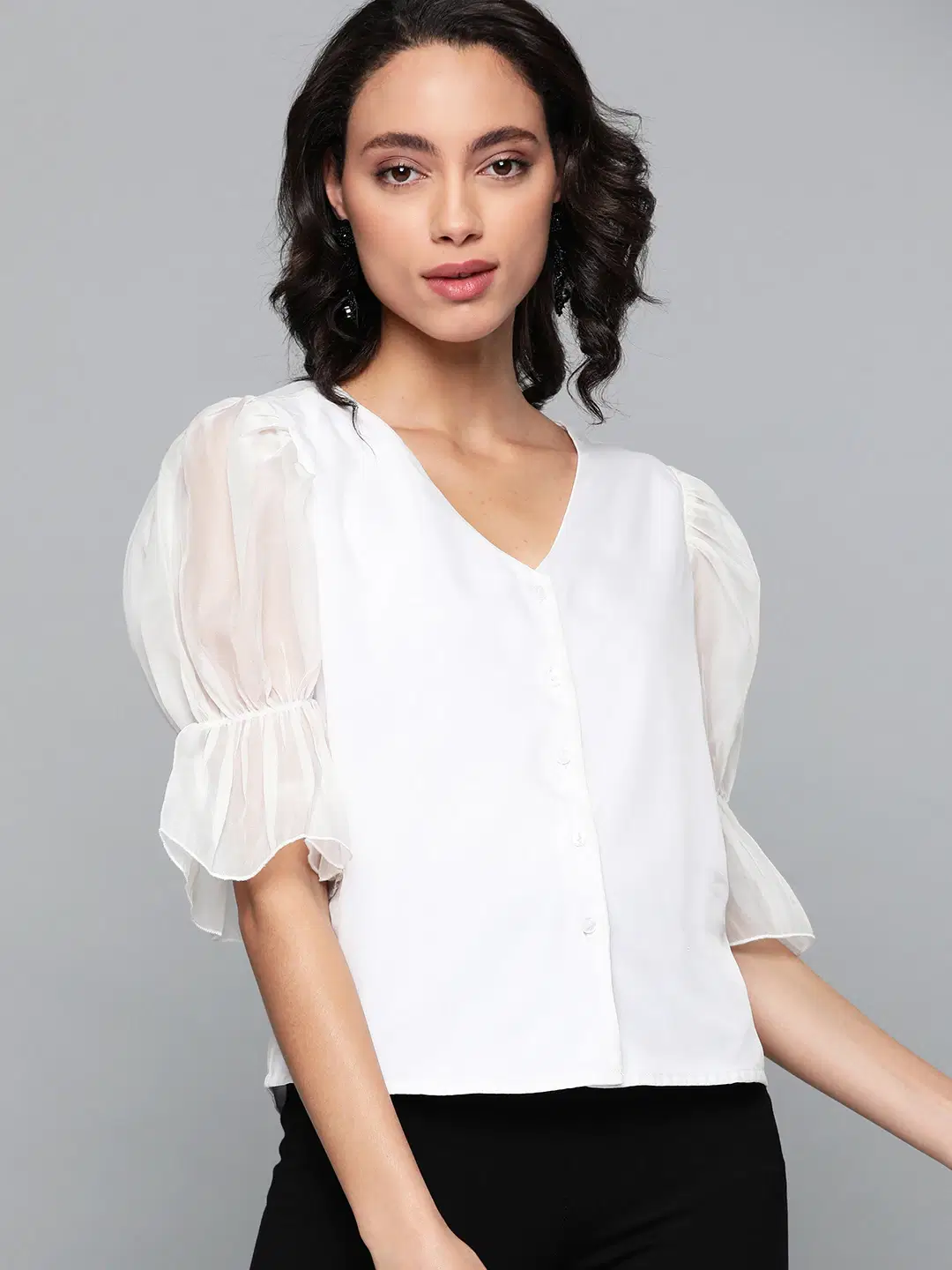 Sassafras Women's Cotton Regular Top ( Off White ) Sassafras Women's Cotton Regular Top ( Off White )