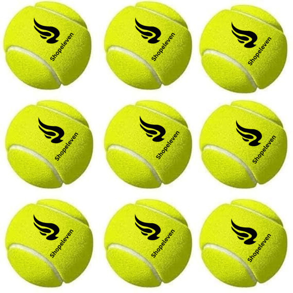Shopeleven Green Rubber Cricket Ball ( Pack of 9 ) - Sports and Fitness Equipment | Buy online on ZillyBuy