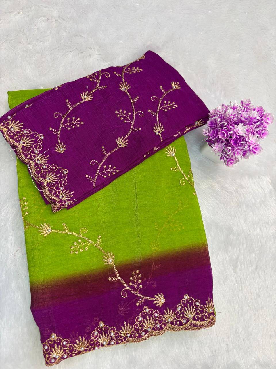 Sitanjali Chanderi Embroidered Sambalpuri Saree With Unstitched Blouse Piece ( Purple ) Sitanjali Chanderi Embroidered Sambalpuri Saree With Unstitched Blouse Piece ( Purple )