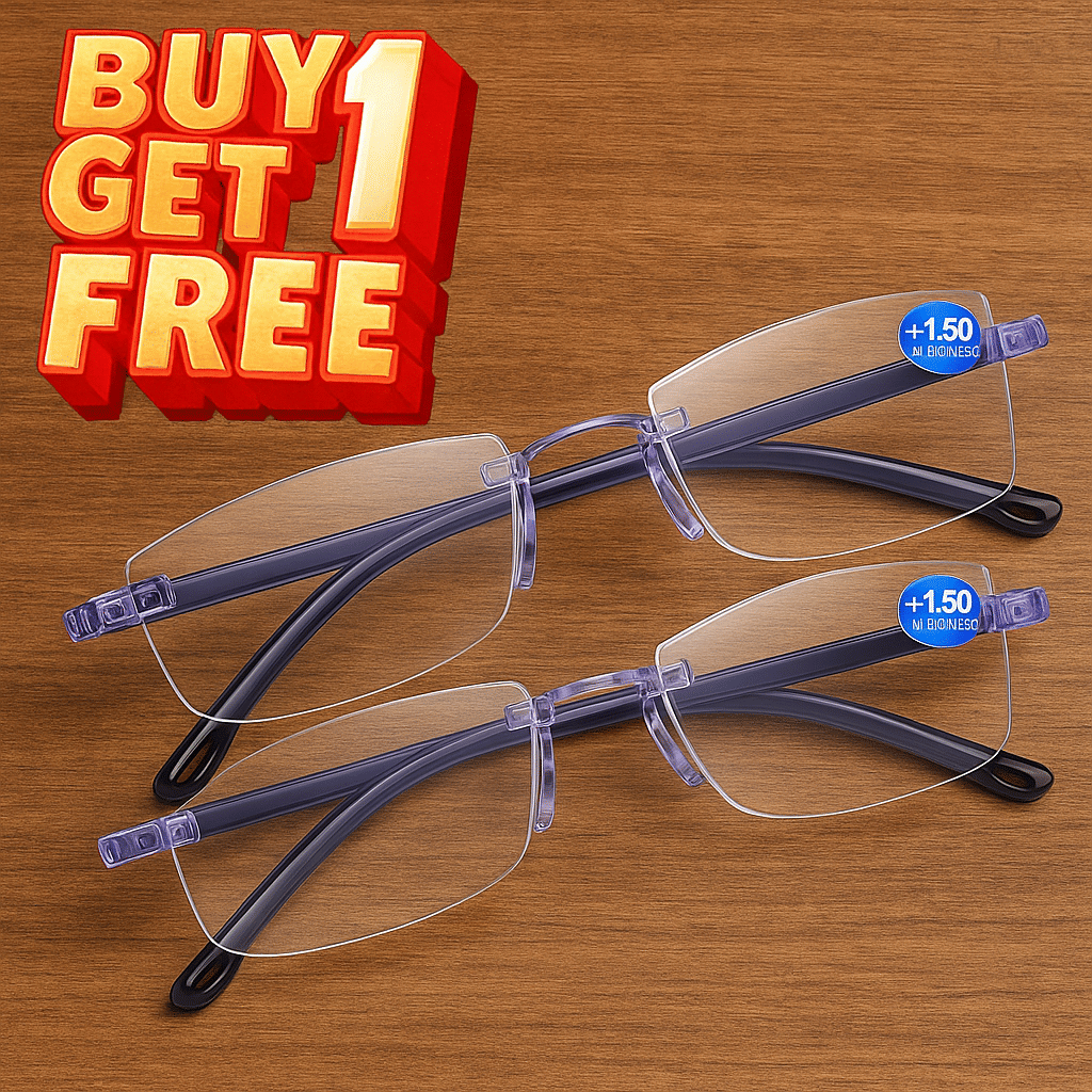     			THMT Square Rimless Reading Glasses