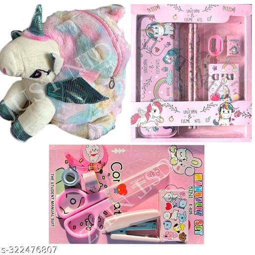 Unicorn Fur Pouch With stationery accessories (P5) Unicorn Fur Pouch With stationery accessories (P5)