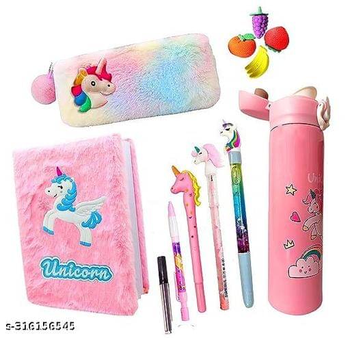 Unicorn Pencil case Eva Hardtop with Lolipop Eraser and Lipstick Pen ( Pack of 3) Unicorn Pencil case Eva Hardtop with Lolipop Eraser and Lipstick Pen ( Pack of 3)