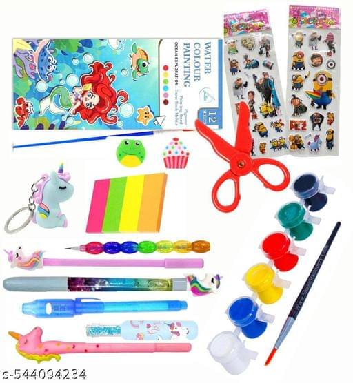Unicorn Stationary Set Pack of 14 - Multicolour - 3 to 10 Years - Multi Color Unicorn Stationary Set Pack of 14 - Multicolour - 3 to 10 Years - Multi Color