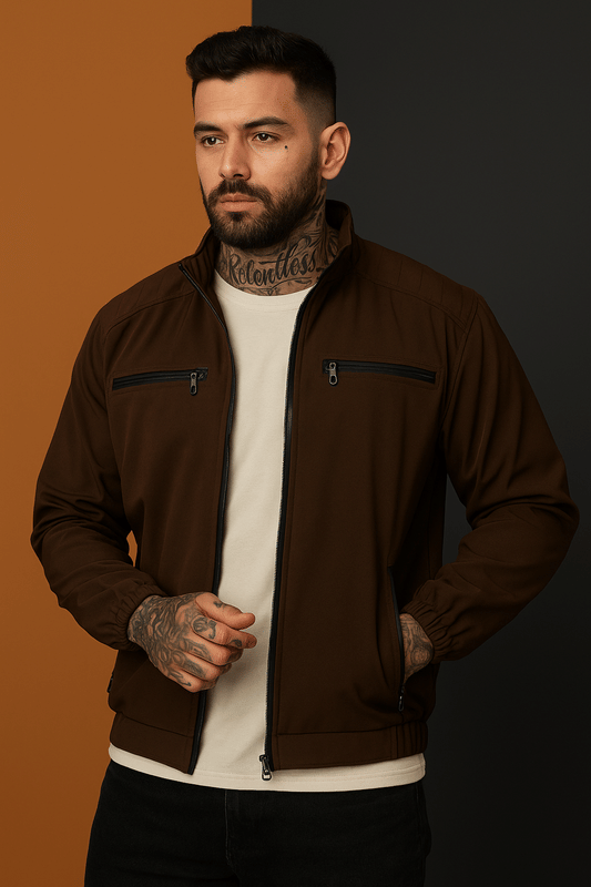 VOXATI Polyester Men's Windcheater Jacket - Brown ( Pack of 1 ) VOXATI Polyester Men's Windcheater Jacket - Brown ( Pack of 1 )